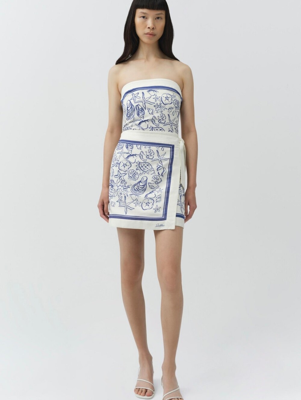 Simkhai Darbie Linen Bustier Mini Dress - Picture 1 of 6